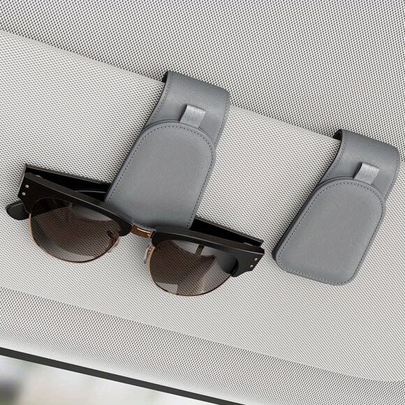 2Pcs Sunglass Holder for Car, Suede Cloth Magnetic Sung - Picture 5 of 6